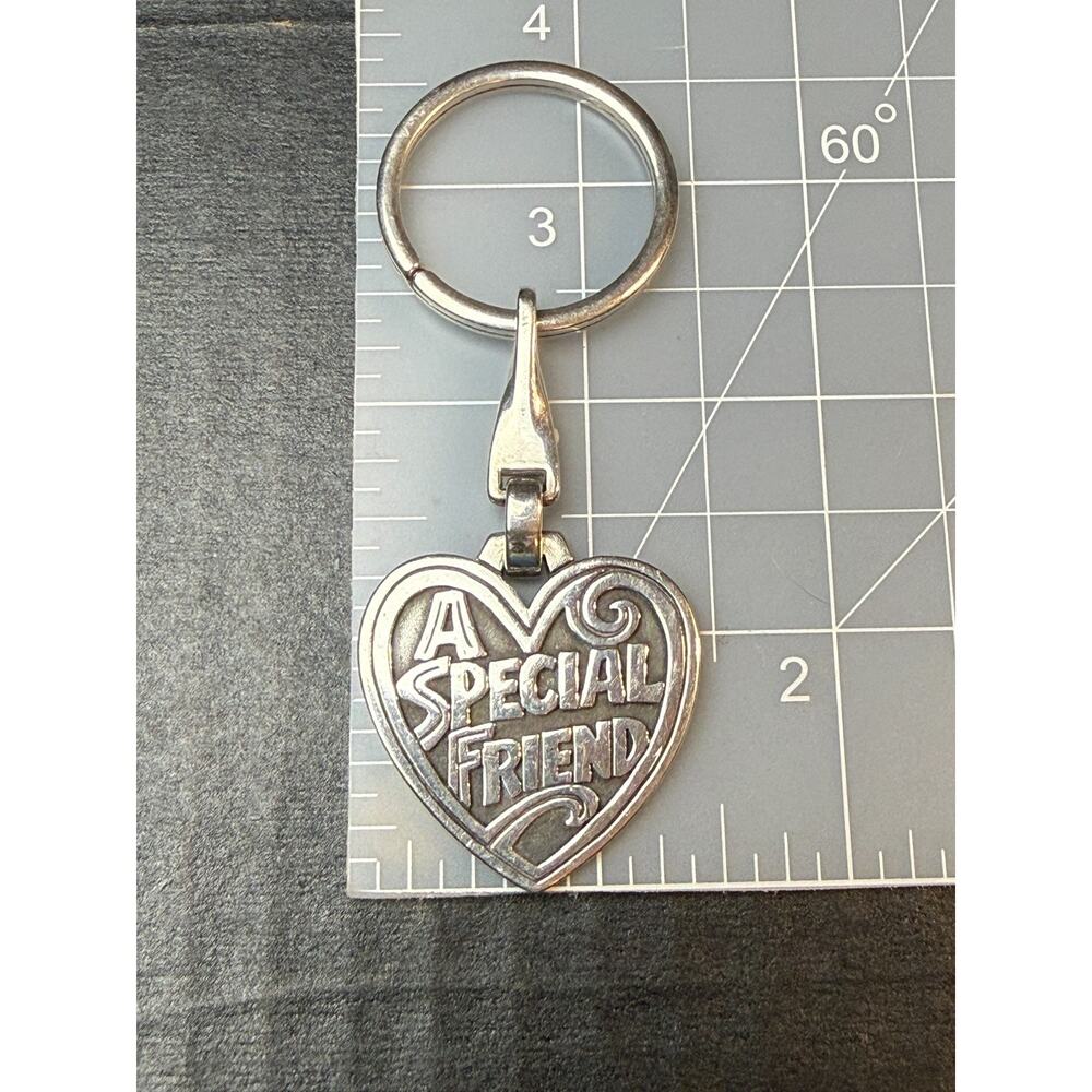 James Avery 925 Sterling A Special Friend Heart Keychain Retired Engraved *READ - Picture 4 of 6
